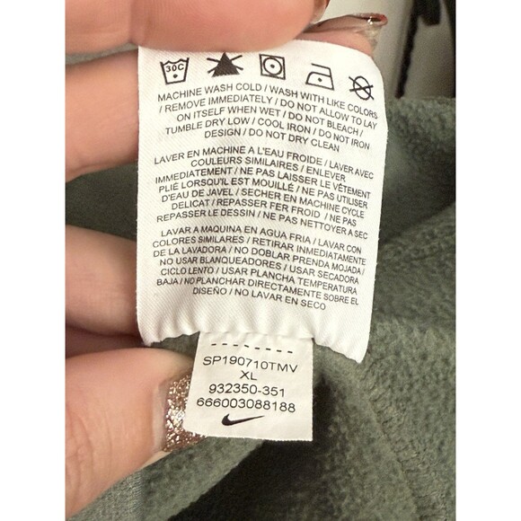 University of Oregon Ducks Nike Golf 1/4 Zip Sweatshirt XL Olive Green Football - Picture 7 of 8